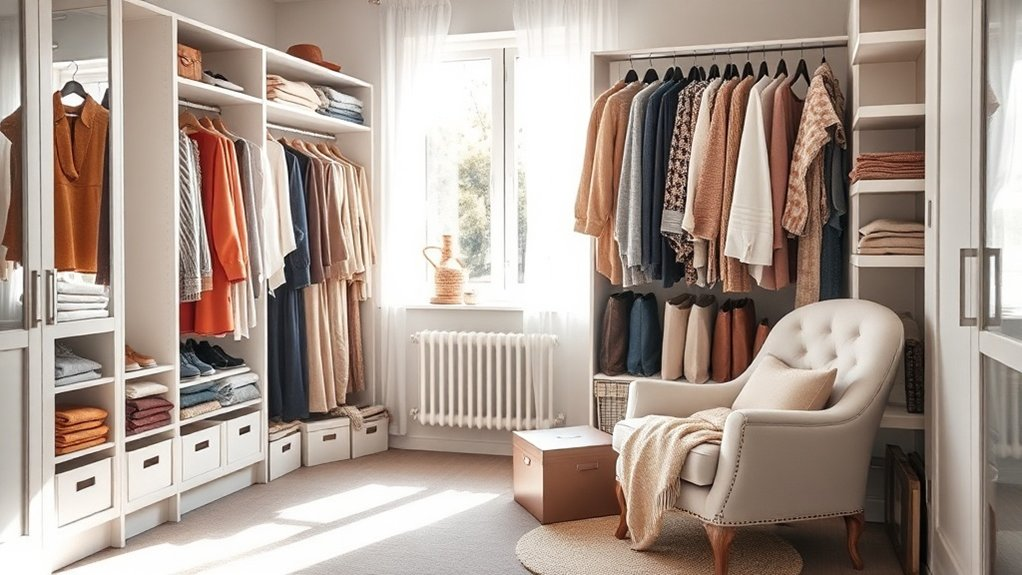 organize wardrobe by season