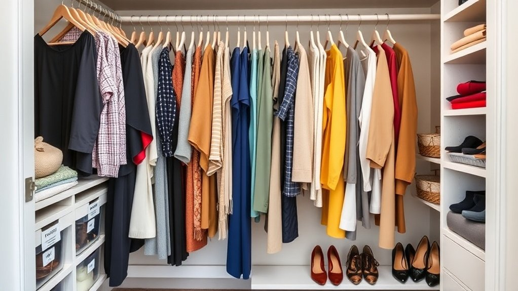 organize wardrobe for efficiency