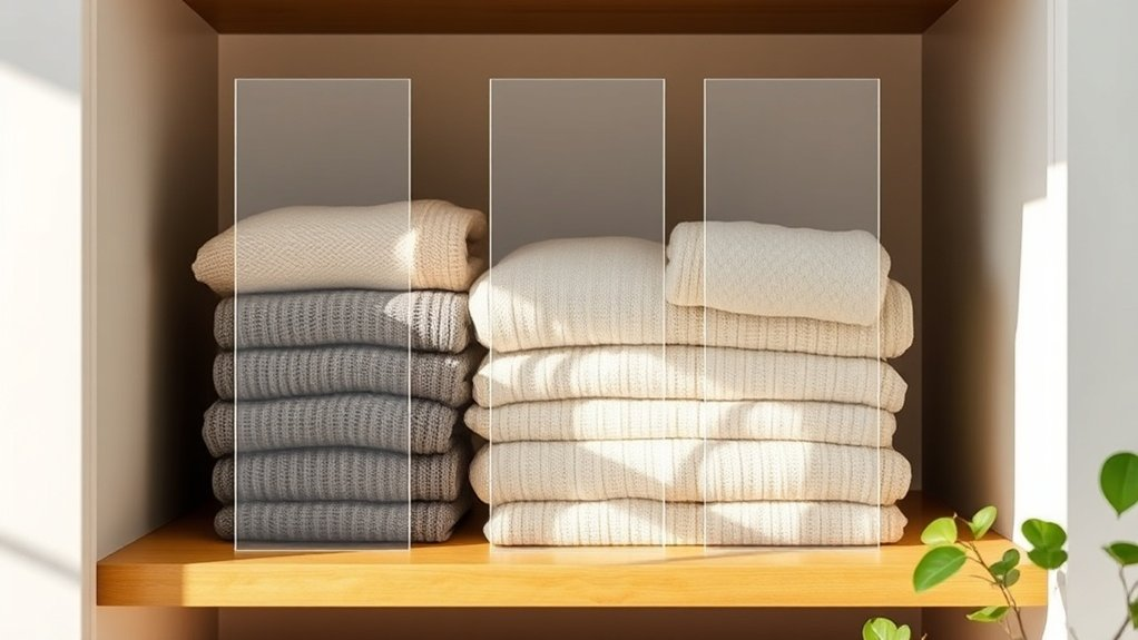 organize with shelf dividers