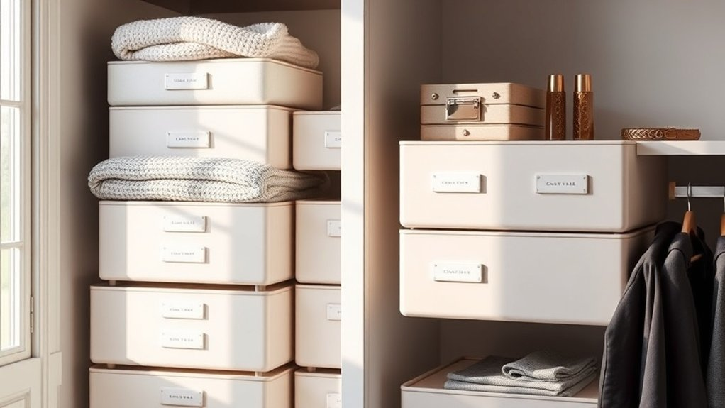 organize with stylish bins