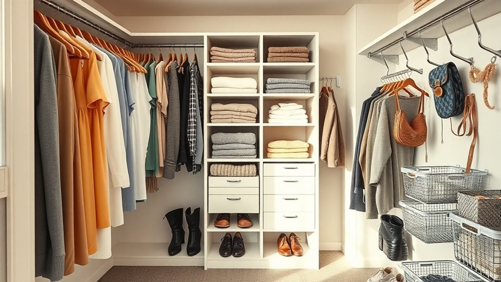 organized closet by function