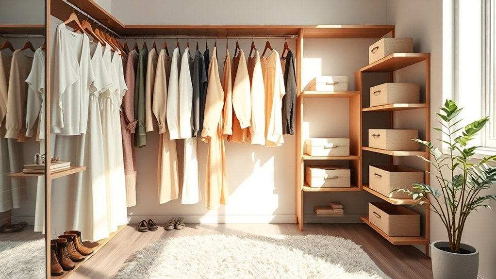 organized closet calm mornings