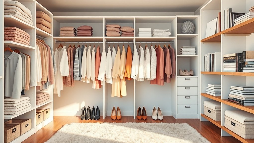 organized closet enhanced well being