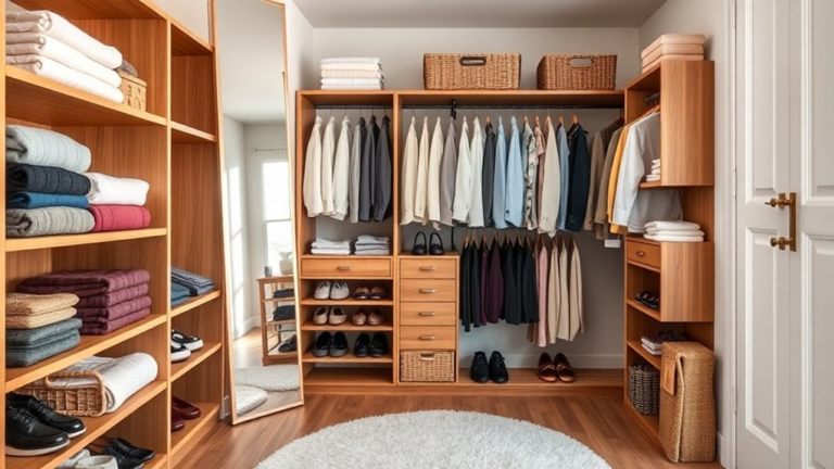 organized closet for efficiency