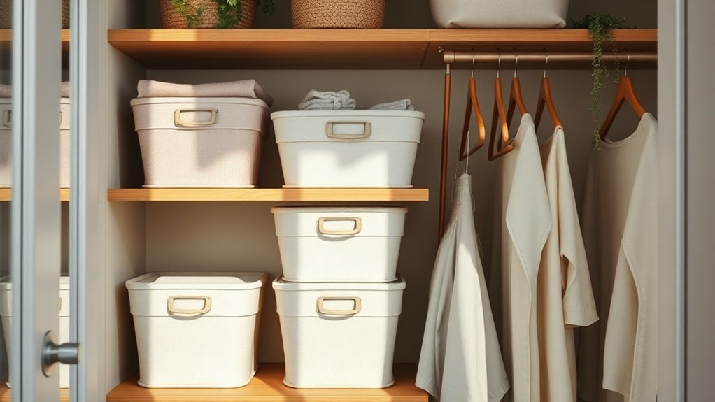 organized closet for tranquility