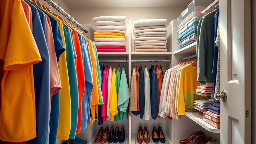 organized closet for visibility