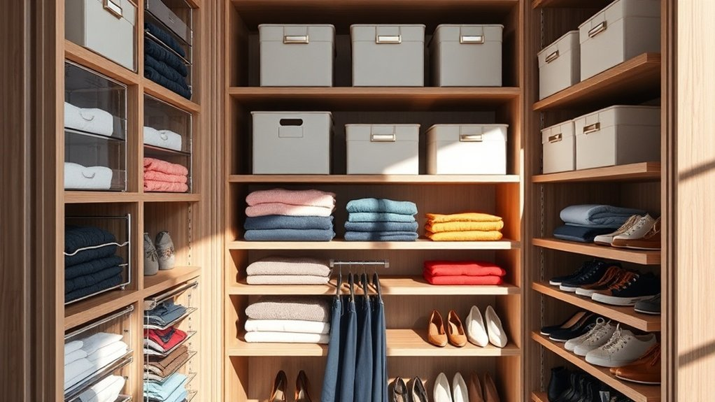 organized closet peaceful environment