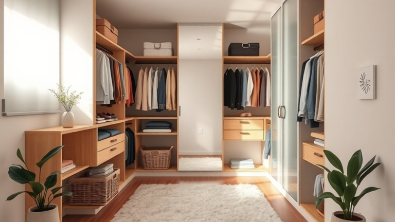 organized closet peaceful home