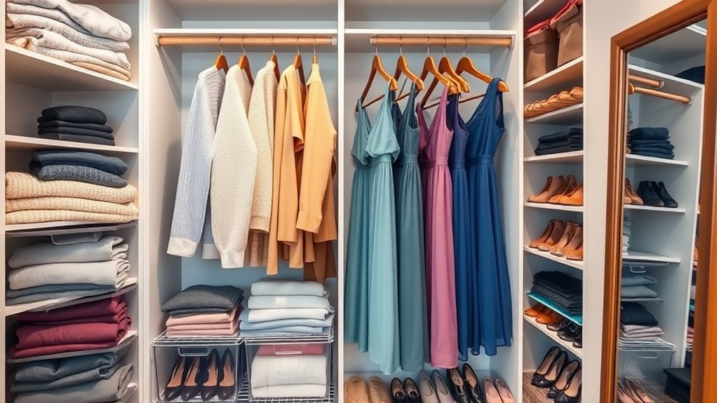 organized closet reduced stress