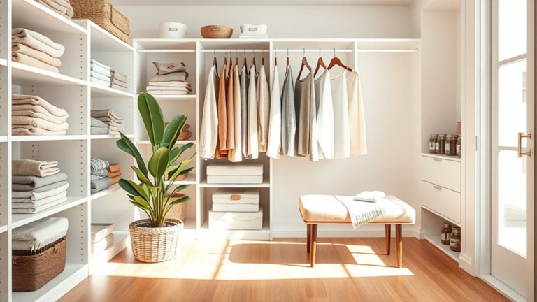organized closet serene space