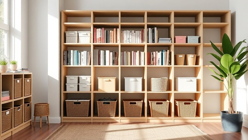 organized clutter free living spaces