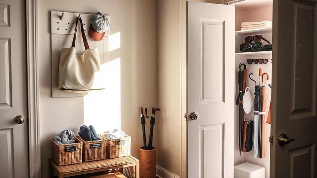 organized entryway for convenience