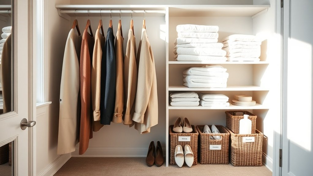 organized guest closet essentials