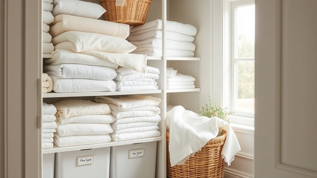 organized linen closet maintenance
