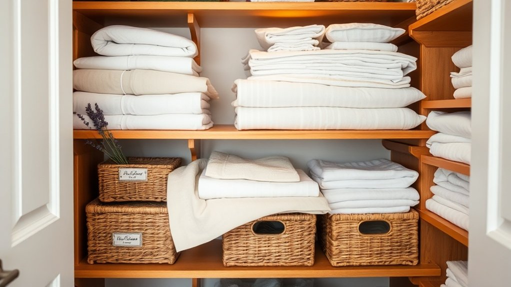 organized linen closet maintenance