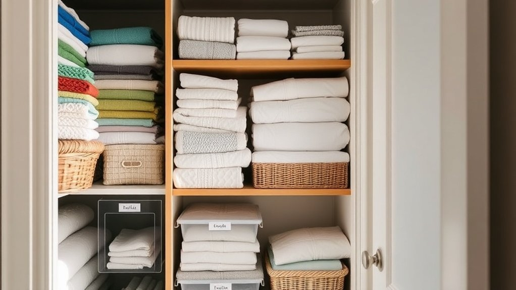 organized linen closet maintenance