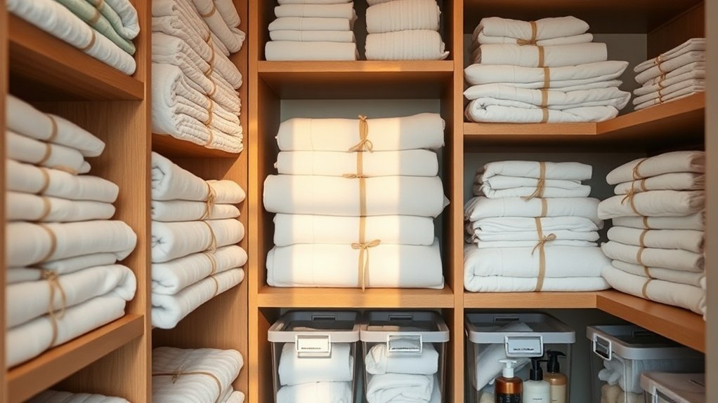 organized linen closet solutions