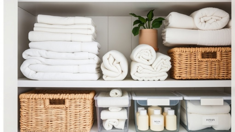 organized linen closet solutions