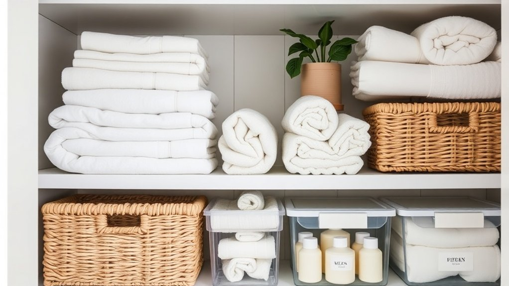 organized linen closet solutions