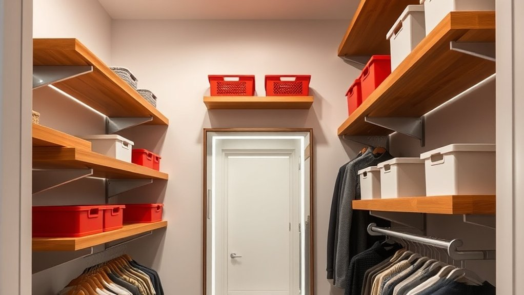 organized reach in closet solutions