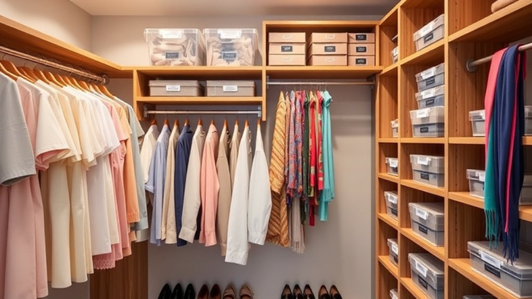 organized shared closet solutions