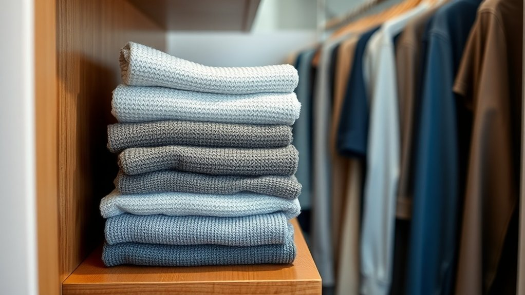 organized shelving with dividers