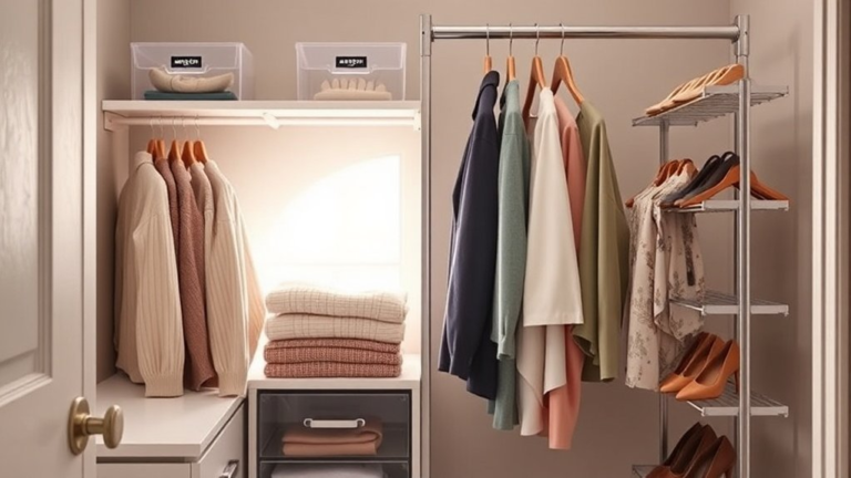 organized small closet solutions