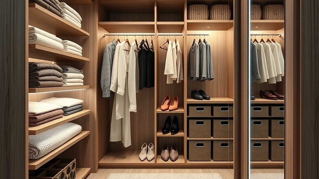 organized small closet solutions