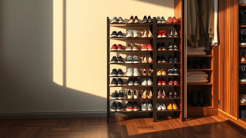 organized stylish shoe storage