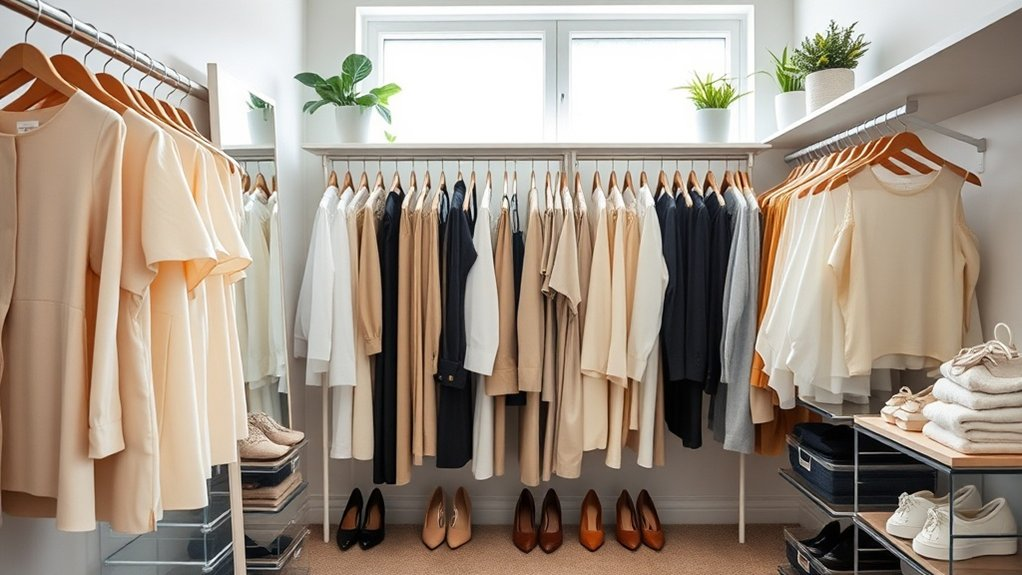 organized visually appealing closet