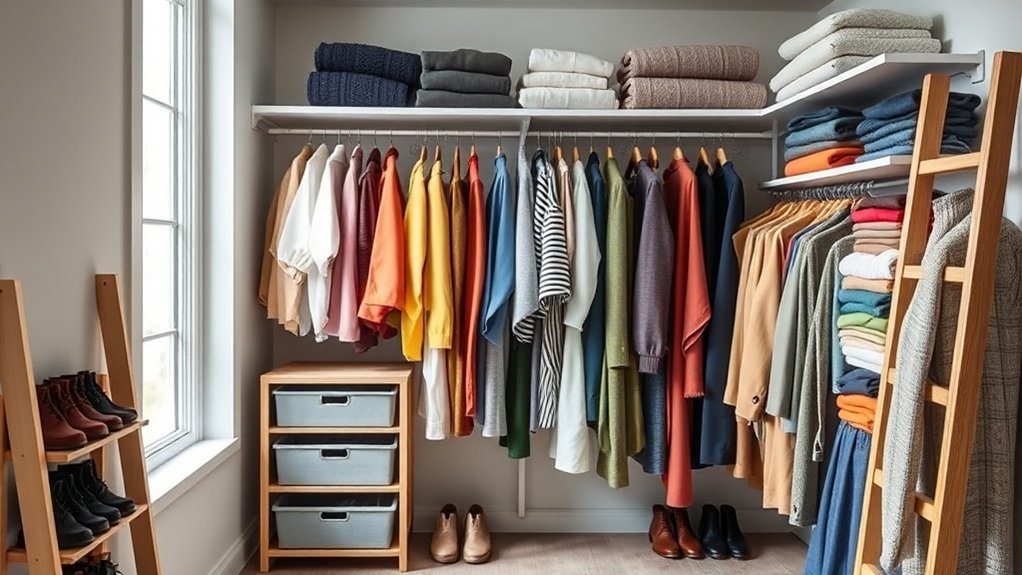 organized wardrobe easy access