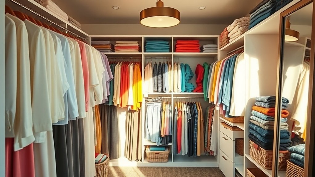 organized wardrobe for efficiency