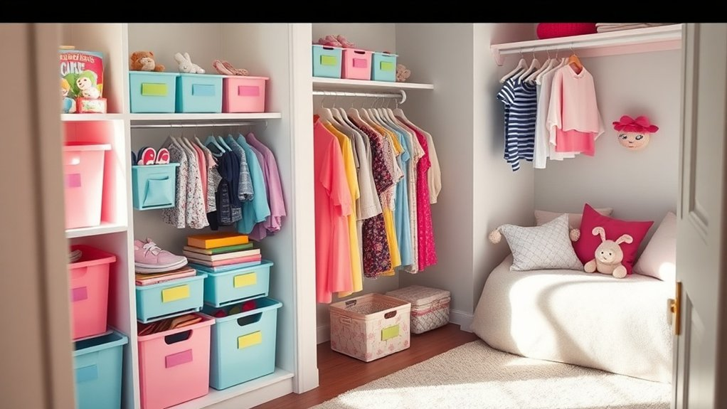organized zones for belongings