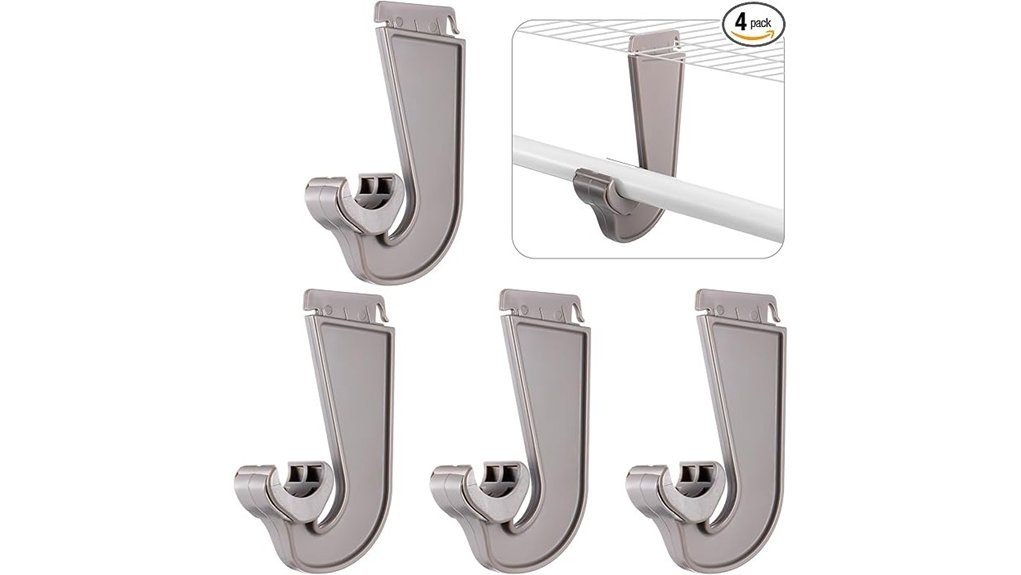 plastic closet rod hooks