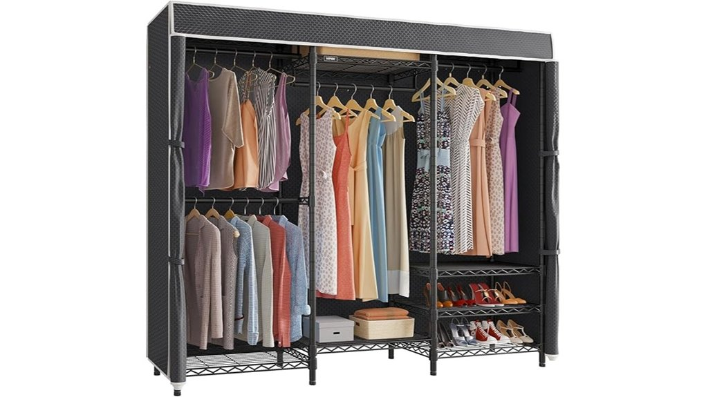 portable heavy duty clothes rack