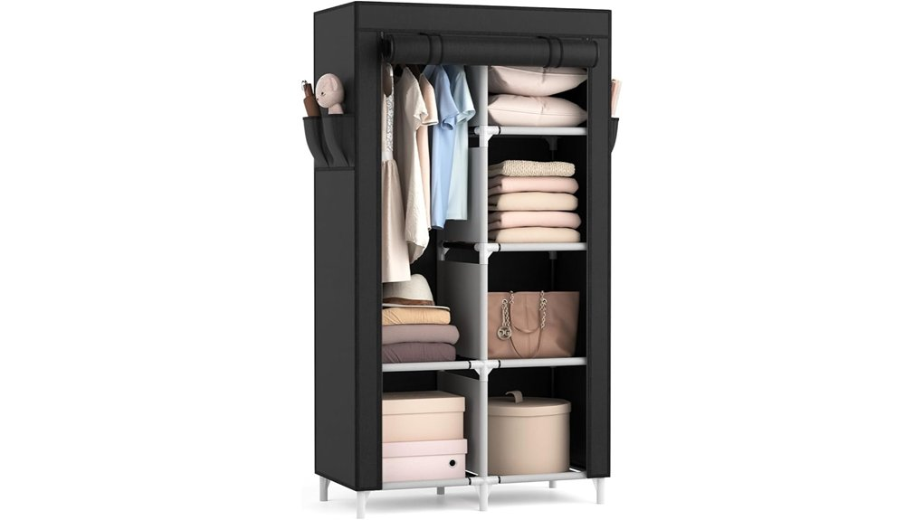 portable wardrobe organizer shelves