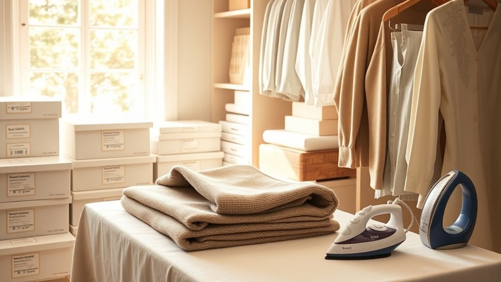 prepare clothes for storage