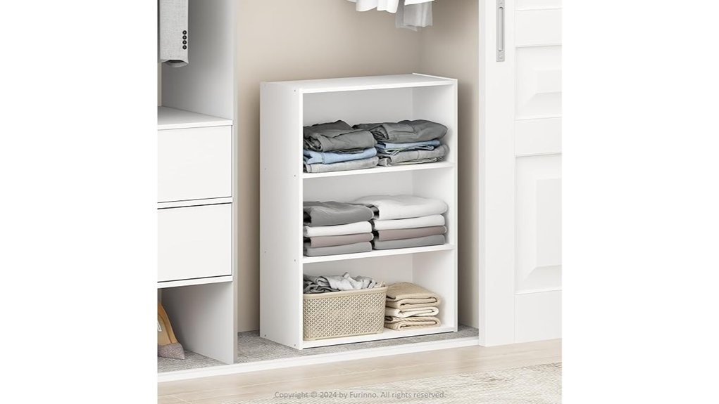reversible closet organizer shelves