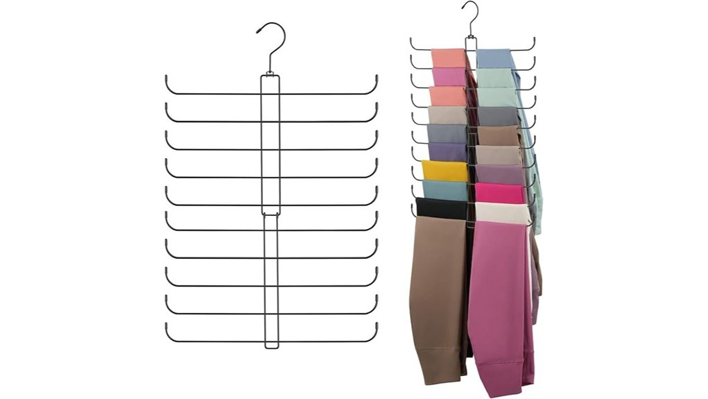 rotatable closet legging organizer