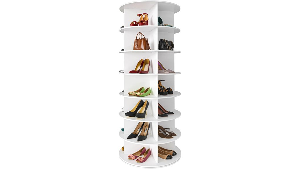 rotating shoe storage solution