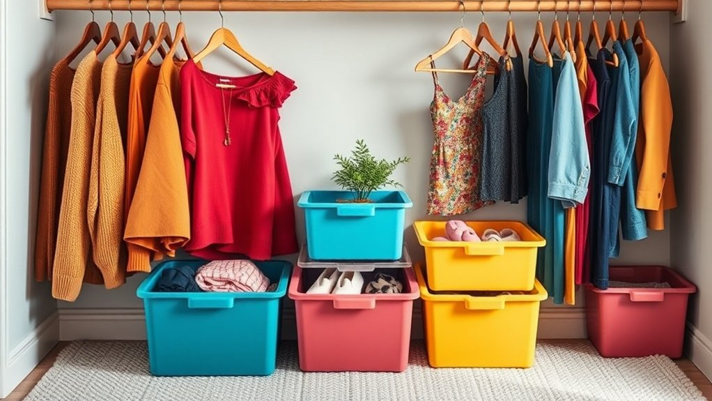 seasonal category closet organization
