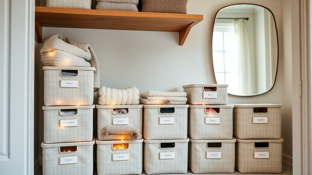 seasonal storage bin organization