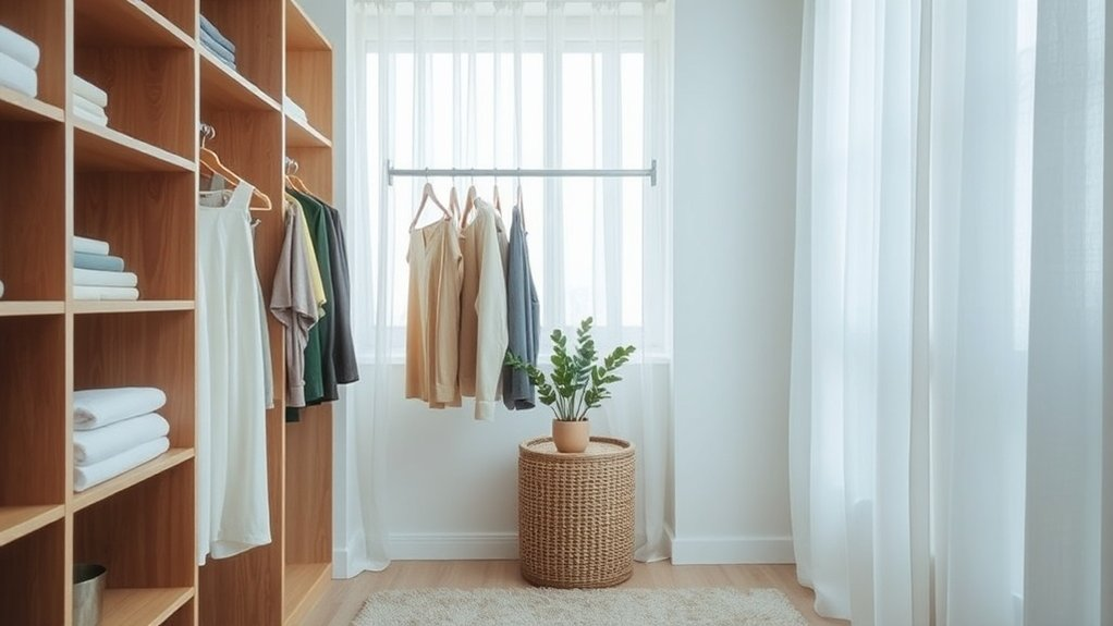 serene minimalist closet solutions