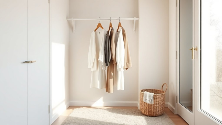 serene minimalist wardrobe solutions