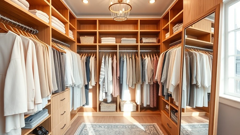 serene organized closet transformation