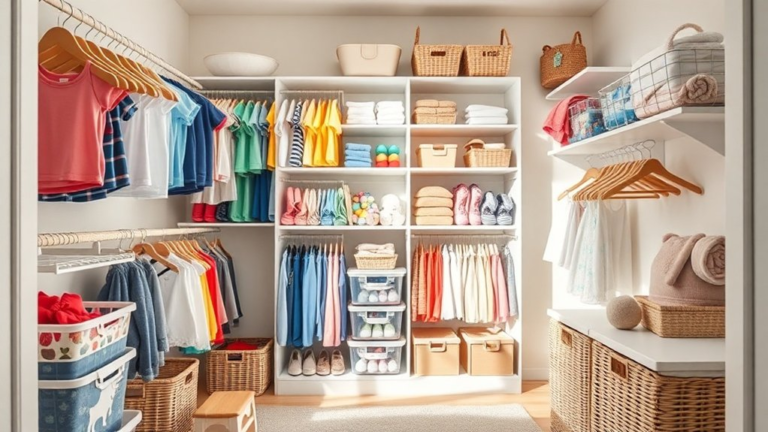 simple kids closet organization