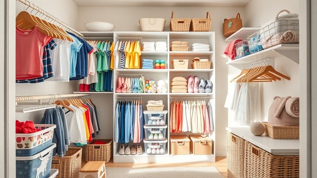 simple kids closet organization