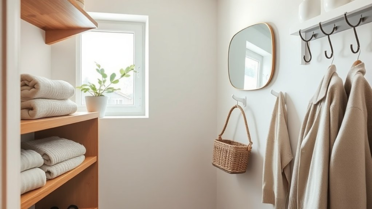 simplified small closet organization