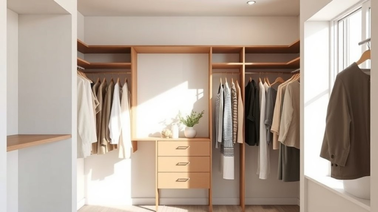 simplified wardrobe streamlined organization