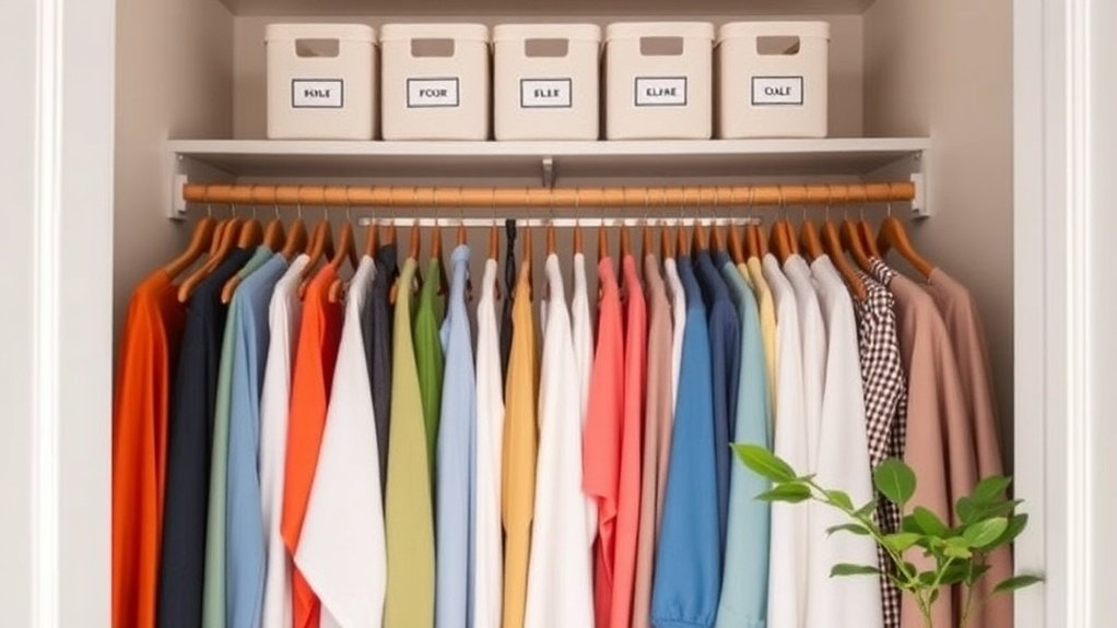 simplify small closet organization